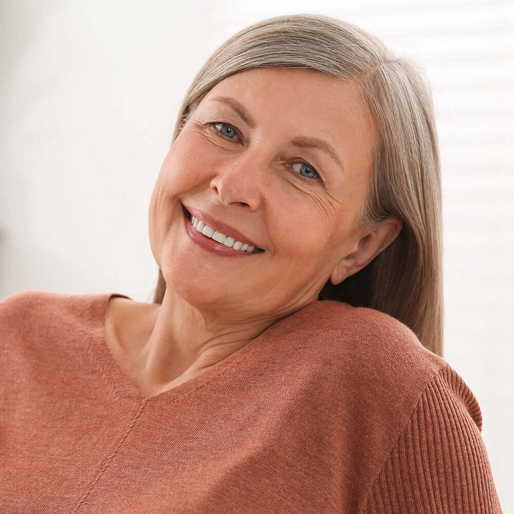 Mature woman smiling